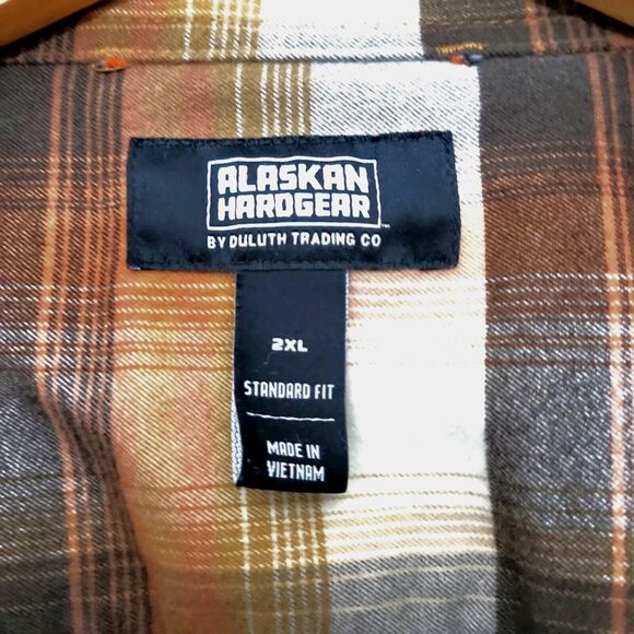 ALASKAN HARDGEAR Shirt Mens 2XL Boars Nest Brown Flannel Duluth AKHG XXL - Picture 9 of 10